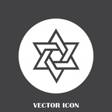 Davut'un yıldızı. Simge vektör