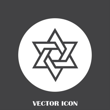 Davut'un yıldızı. Simge vektör