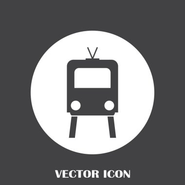 Tren simge vektör düz tasarımı