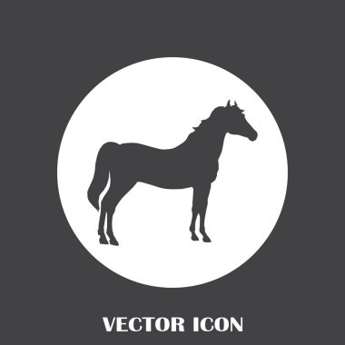 Koşan bir atın vektör silueti
