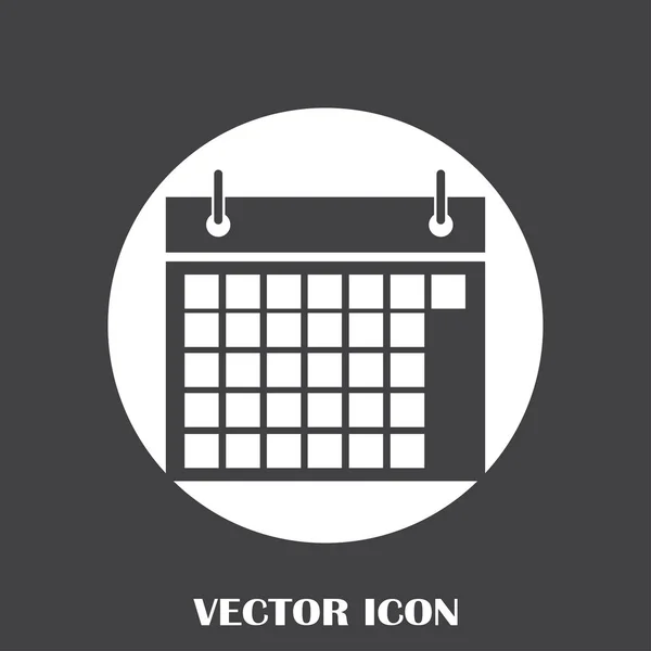 Kalender isoliert flache Web-Handy-Symbol — Stockvektor