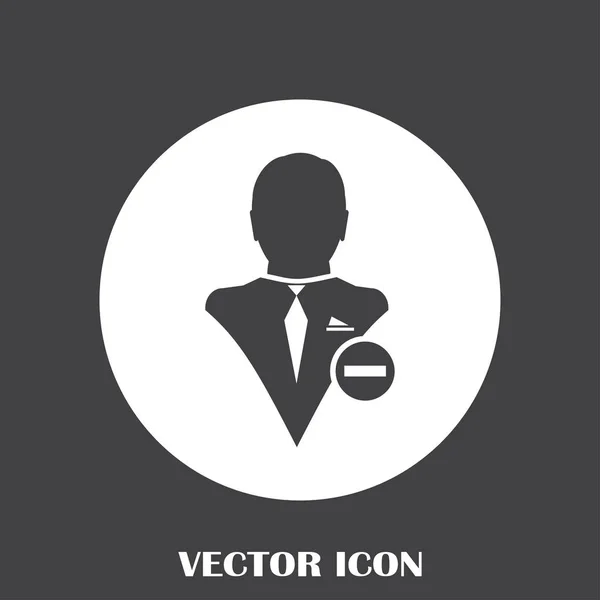 Eliminar icono de cuenta de usuario — Vector de stock