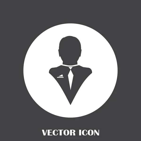 Empresário vetor web ícone — Vetor de Stock