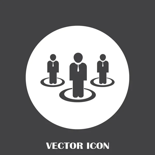 Gruppe Menschen Vektor-Symbol — Stockvektor