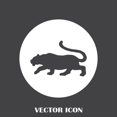 Kaplan siluet, vektör simgesi