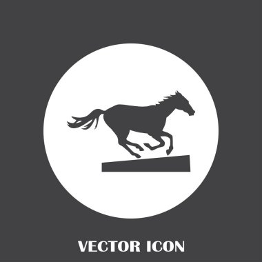 Koşan bir atın vektör silueti