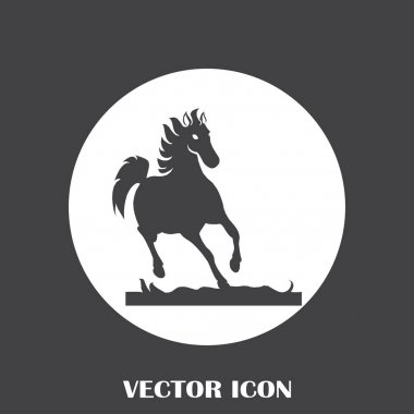 Koşan bir atın vektör silueti