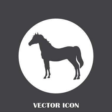 Koşan bir atın vektör silueti