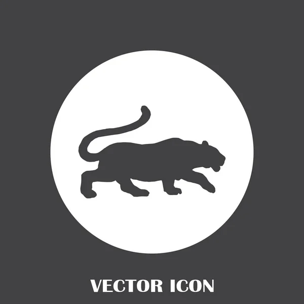 Силуэт тигра, вектор — стоковый вектор