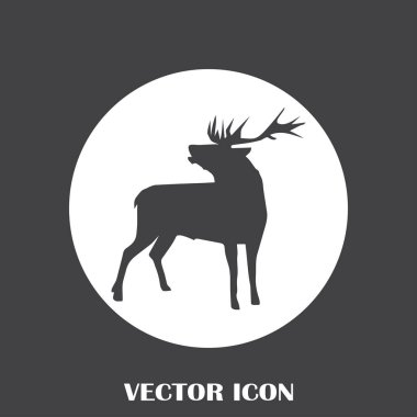 Geyik vektör web simgesi