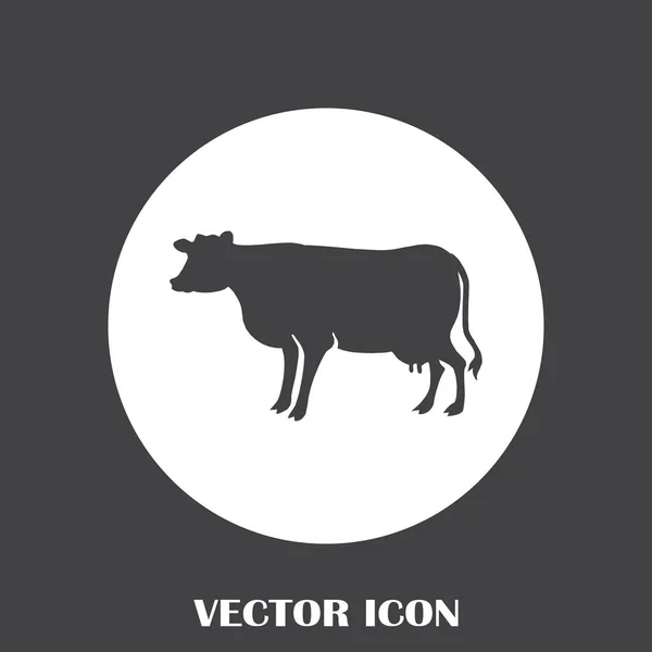 Vaca Silueta vector icono — Vector de stock