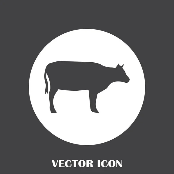 Vache Silhouette icône vectorielle — Image vectorielle