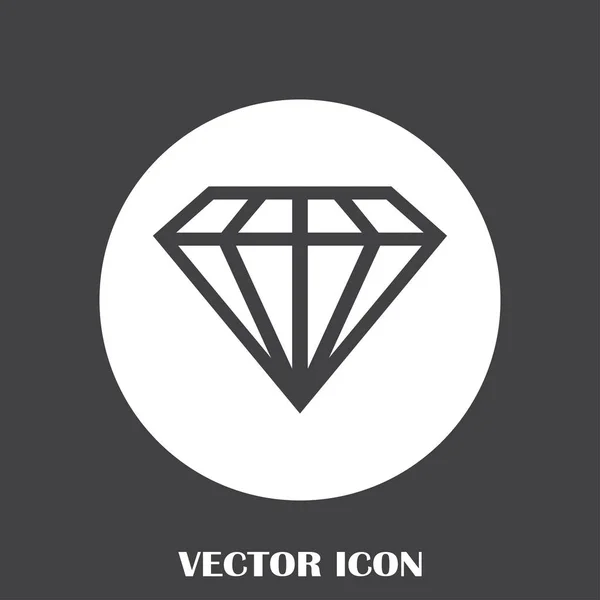Linha diamante vetor Ícone — Vetor de Stock