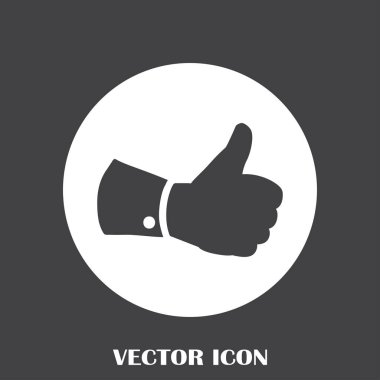 Simge, düz simge vektör çizim vektör başparmak.