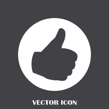 Simge, düz simge vektör çizim vektör başparmak.