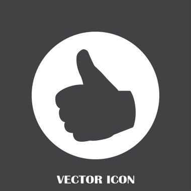 Simge, düz simge vektör çizim vektör başparmak.