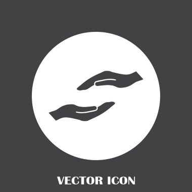 eller simge vektör, düz tasarım en iyi vektör simgesi