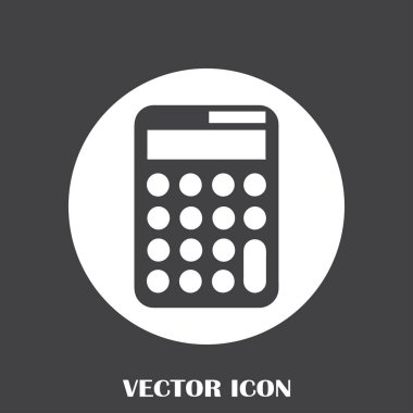 Hesap makinesi simgesi, vektör illüstrasyonu. düz tasarım biçimi