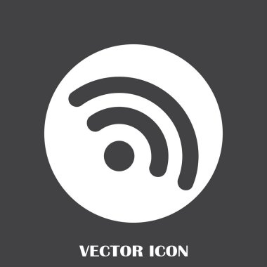 WiFi simge vektör, kablosuz Internet işareti, düz stil grafik ve web tasarımı için