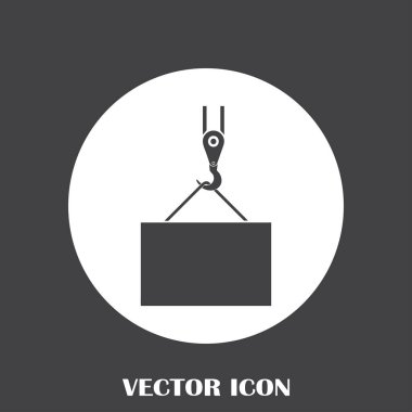 ekibimizi vinç kanca, kaldırma çalışmaları, tesisat işleri, Bina, tamamen düzenlenebilir vektör görüntü