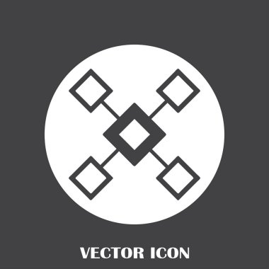 Akış şeması simge vektör.