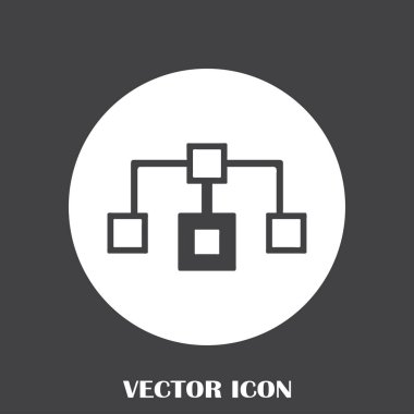 Akış şeması simge vektör.