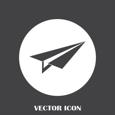 Uçak simge vektör, katı logo illüstrasyon, sembol