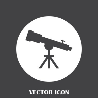 Teleskop web vektör simgesi