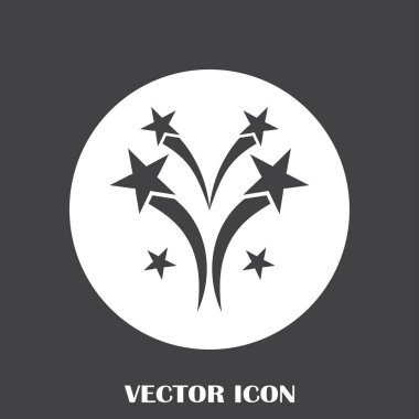 Havai fişek satırı simgesi, anahat vektör işareti