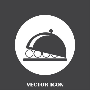 tabağı simge vektör çizim.