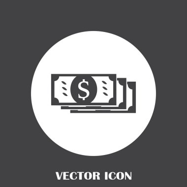 vektör para düz simgesi