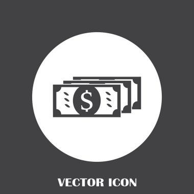 vektör para düz simgesi