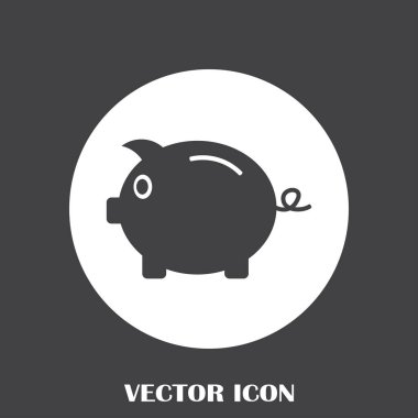 Kumbara simge vektör, borç, para, tasarruf, tasarruf