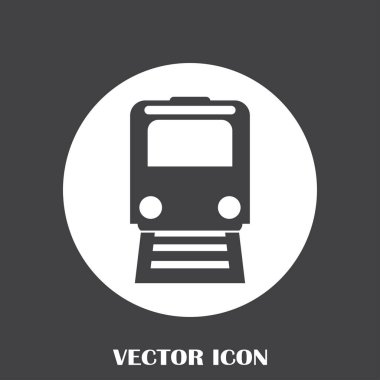 Tren simge vektör düz tasarımı