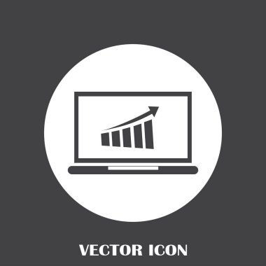 Web vektör simgesi. İş grafiği ile izlemek