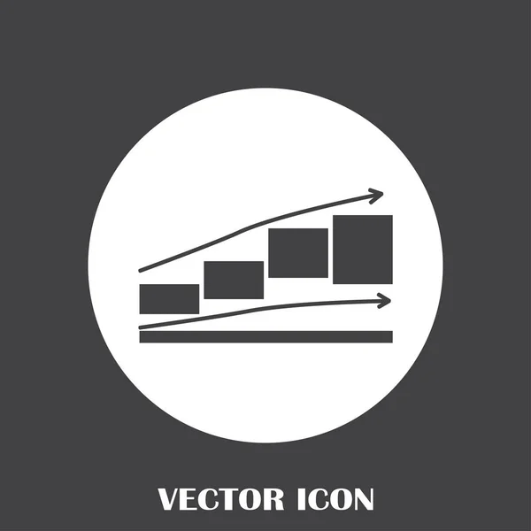 Икона в модном плоском стиле. Символ диаграммы для дизайна сайта, логотипа, приложения, пользовательского интерфейса. Векторная иллюстрация, EPS10 . — стоковый вектор