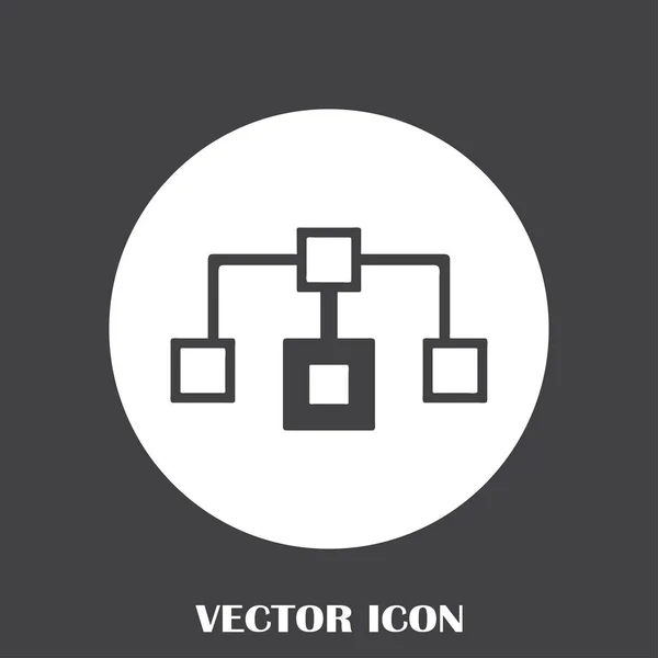 Organigramme Icône vectoriel . — Image vectorielle