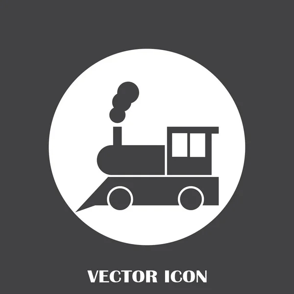 Trem ícone design plano vetor — Vetor de Stock