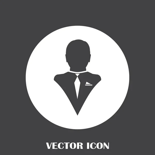 Empresário vetor web ícone — Vetor de Stock