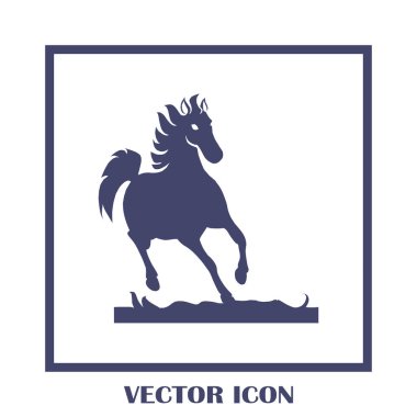 Koşan bir atın vektör silueti