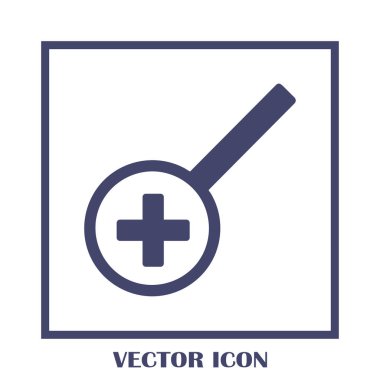 Büyüteç camı. Arama simgesi. Vektör çizim.