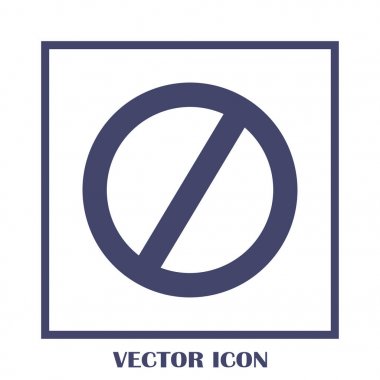 Hiçbir işaret düz simgesi