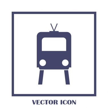 Tren simge vektör düz tasarımı