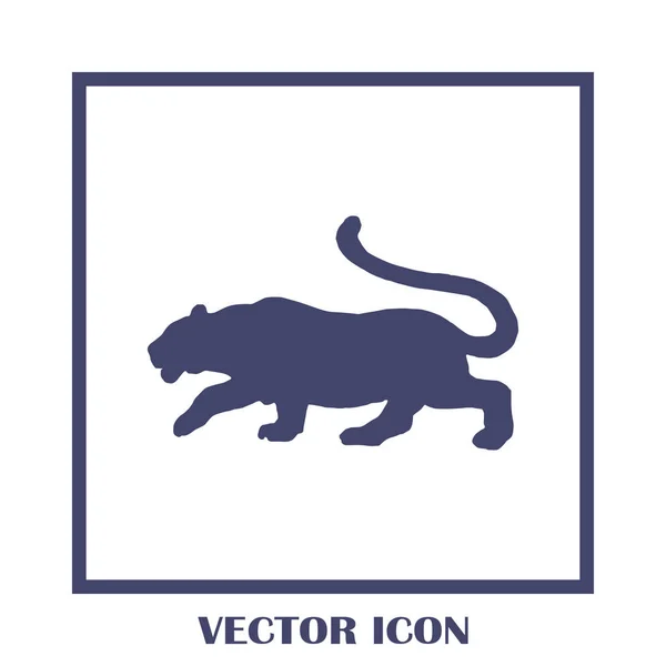 Tigersilhouette, Vektorsymbol — Stockvektor