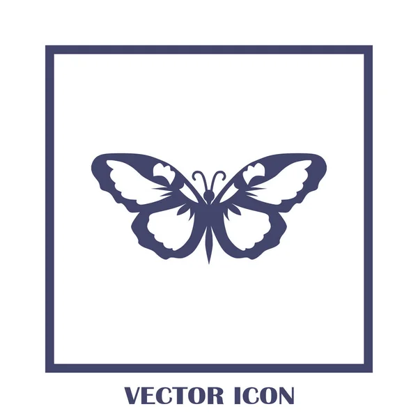 Schmetterling Vektor Web-Ikone — Stockvektor