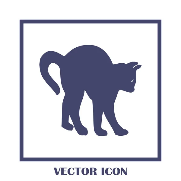 Silueta de gato. Ilustración vectorial . — Vector de stock