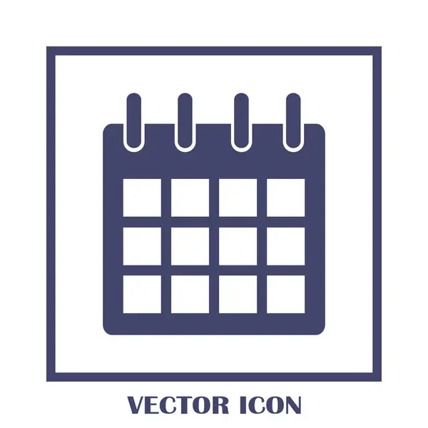 Kalender isoliert flache Web-Handy-Symbol — Stockvektor