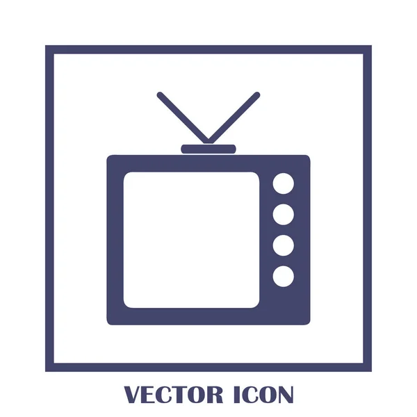 Ícone de TV em estilo moderno plana. Símbolo de televisão para o seu web site design, logotipo, aplicativo, UI. Ilustração vetorial, EPS10 . — Vetor de Stock