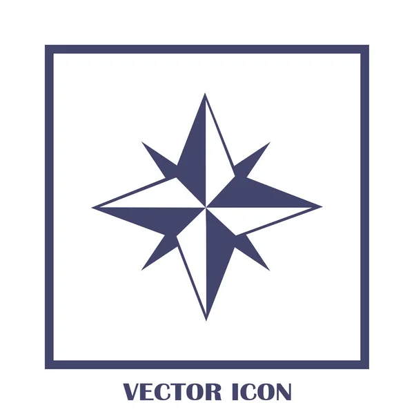 Boussole Icône plat Vecteur — Image vectorielle