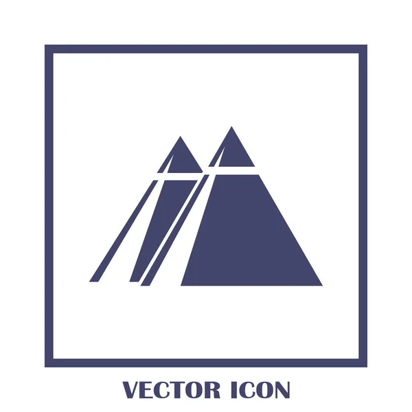 Icône web vectorielle pyramidale — Image vectorielle